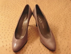 SUPER CHAUSSURE ESCARPIN XAVIER DANAUD PARIS TOUT CUIR VINTAGE 1980 NEUF T.38 - Picture 1 of 5
