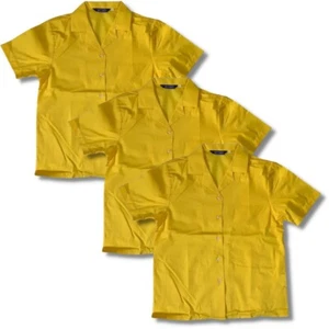 Skoolkit pack of 3 yellow short sleeved shirts. Girls/Womens BNWT - Picture 1 of 3