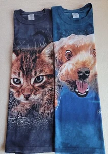 Adult Small 2 Unisex T-Shirts Gift Shop Underwater Dogs Cat NEW Teens Tweens - Picture 1 of 13