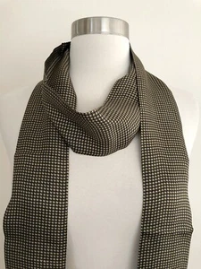 EILEEN FISHER  CLAY HOUNDSTOOTH SILK SKINNY SCARF O/S NEW - Picture 1 of 6