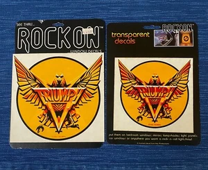 Par De Colección RARO 1983 TRIUMPH Banda de Música Rock Sin Usar Ventana Calcomanía Adhesiva Retro 21B - Imagen 1 de 2