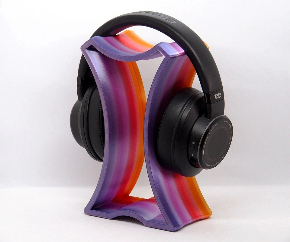 Moderno soporte para auriculares en forma de H en color que te guste / Soporte para auriculares DJ para audiófilos Foto 1 de 4