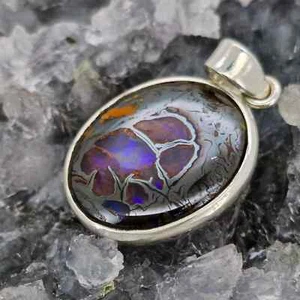 Terra Odyssey Queensland Boulder Opal 20ct in 925 Custom-made Silver Pendant - Picture 1 of 7