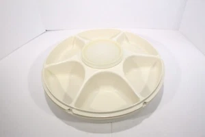 Bandeja para servir dividida Tupperware 1665-5 contenedor con tapa 1666 Veggie Dip 1667 - Imagen 1 de 15