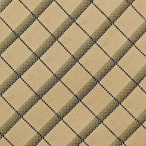 ERMENEGILDO ZEGNA Seidenkrawatte Herren Beige Made In Italy Vintage Karo Karo Krawatte - Bild 1 von 8