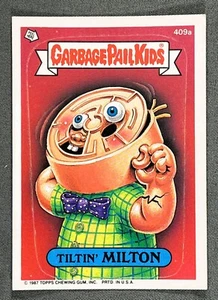 1987 Topps Garbage Pail Kids Series 10 TILTIN' MILTON 409a GPK Trading Card - Picture 1 of 2