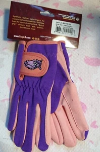 Tough-1 Youth Pony Rider Gloves Pink Purple - Picture 1 of 3
