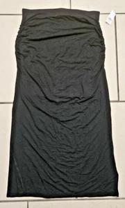 Maxi falda recta con abertura lateral negra azul marino antigua para mujer talla M nueva con etiquetas - Imagen 1 de 8
