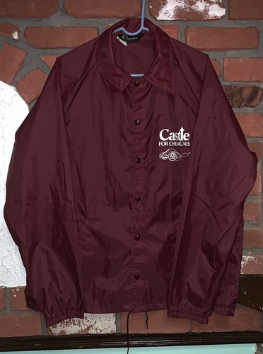 COACH Giacca a vento vintage anni 60 Champion CASTLE Chemicals allenatori pista L