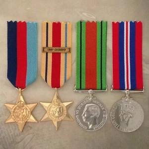 WWII AFRICA STAR 8th ARMY MEDAL SET | WORLD WAR TWO | GOLD TONE | AUSTRALIA - Picture 1 of 1