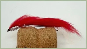 Red Snake Zonker Trout Flies or Pike size 10, Rear Hook, choose amount - Picture 1 of 1