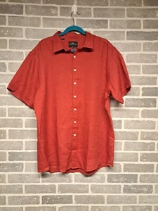 Rodd Gun Sports Fit Mens 100 % Linen Short Sleeve Button Up Shirt Size 2XL - Picture 1 of 10