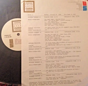 RADIO SHOW 1/16/89 THIS WK 65: SHIRLEY ELLIS, LITTLE ANTHONY, KINGSMEN,4 SEASONS - Picture 1 of 1