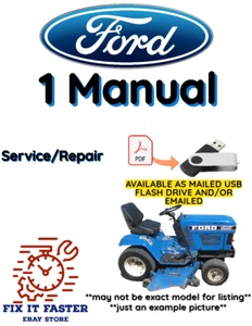 FORD GT75 LAWN TRACTOR/MOWER SERVICE REPAIR SHOP MANUAL PDF USB - Picture 1 of 2