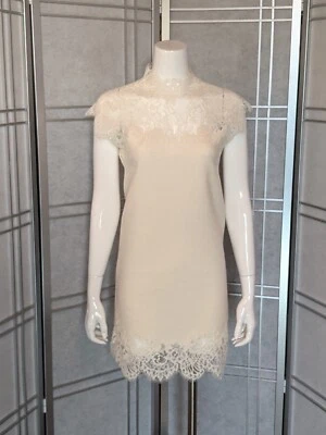 Ermanno Scervino Ivory Silk and Wool Lace Embellished Dress - Small - Image 1 of 4