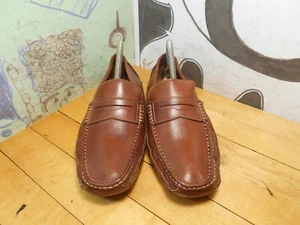 Clarks Brown Leather Driving Mocs Men's 9.5M #71280 Made in Brazil - Picture 1 of 11