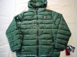 Reebok Glacier Shield Quilted Puffer Jacket Men Large Lightweight Green NWT - Picture 1 of 9