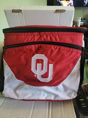 Oklahoma University 24-Can Cooler with Bottle Opener Logo Brand New W/ Tag Cover