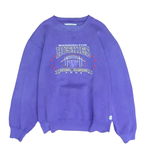 Vintage Washington Huskies National Champs Logo 7 Sweatshirt XL 1991 90s NCAA Cover
