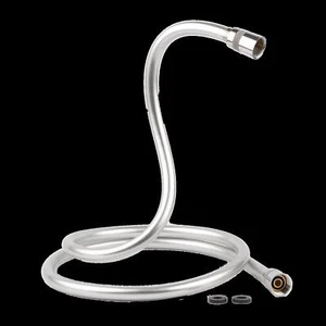 Durchschlauch Glatt Silber Flexibel 1,5 m chrom G 1/2" (20 mm) Brauseschlauch  - Bild 1 von 5