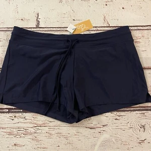 Kona Sol Women's Active Swim High Coverage Shorts Size Large (12-14) Blue - Picture 1 of 8
