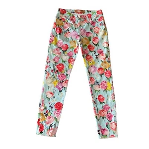 BluMarine Floral Jeans Made In Italy Size IT 40 US 4 Vintage Y2K - Picture 1 of 17