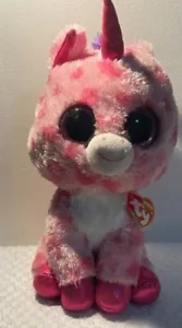 TY Beanie Boos Sugar Pie Unicorn Pink Glitter Eyes With Tags - Picture 1 of 7