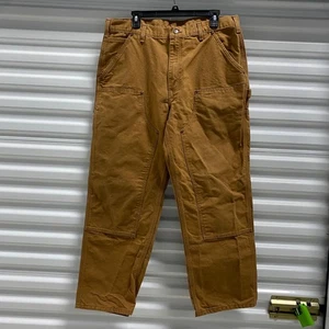 Carhartt Double Knee Loose Fit Carpenter Pants Mens Size 36x30 Brown Workwear - Picture 1 of 8