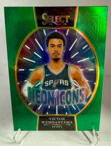 2024-25 Panini Select NEON ICONS – Victor Wembanyama – Green Prizm - Bild 1 von 2