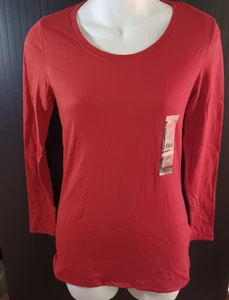 NOBO NO BOUNDARIES Red LAYERING Long Sleeve Tee Shirt Size XS - Picture 1 of 3