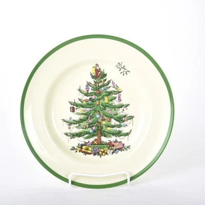 Spode Christmas Tree China Narrow Green Band 10.5" Dinner Plate NWT - Image 1 of 4