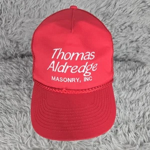 Cobra Thomas Aldredge Masonry OSFM Truckermütze rot mittelgroßer Rücken Druckknopflasche - Bild 1 von 7