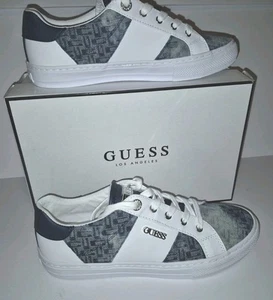 Guess Blue White Lace Up Casual Sneaker Shoe Size 9.5M NWB Loven3 - Picture 1 of 8