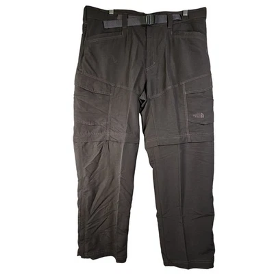 Pantalones cargo convertibles con cremallera The North Face para hombre con cinturón talla L gris oscuro Foto 1 de 4