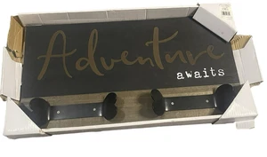 Adventure Awaits Wall Decor Bone Hanger Leash Holder Walking Accessories Holder - Picture 1 of 9