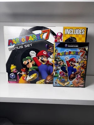 Nintendo GameCube Mario Party 7 Bonus Set In Box Great Condition - Image 1 of 4
