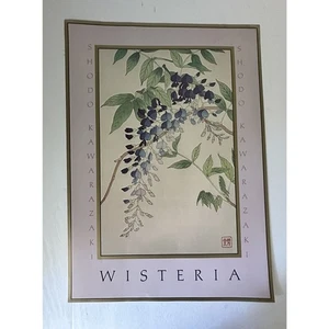 Vintage 1984 Poster Shodo Kawarazaki Wisteria 20x28 Litho USA - Picture 1 of 10