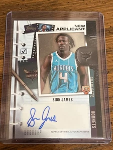 2025 Topps Basketball Sion James New Applicant Auto #NA-SJ Charlotte Hornets - Bild 1 von 2