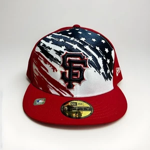 New Era San Francisco Giants Stars & Stripes Mütze On Field Team Issued Gr. 8 flach - Bild 1 von 8