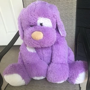 The Toy Factory Big Purple Fluffy Floppy Puppy Dog Dog Stuffed Plush 24” Large - Picture 1 of 9