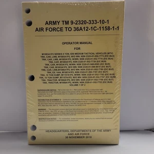 TM 9-2320-333-10-1 MTV Operator Manual M1083A1P2 Army Air Force 2018 Vol 1-2 - Picture 1 of 5