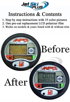 SeaDoo Repair Kit for LCD Info Gauge Center Display MANY GSX RX XP RFI DI LTD - Image 1 of 2