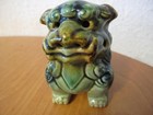 Japanische chinesische Majolika Shishi Foo Hund Wächter Löwe H.9,5cm