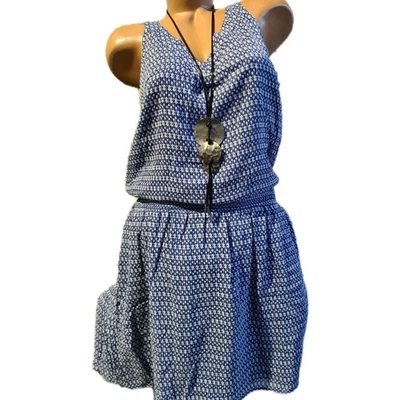 Street One Sommerkleid blau weiß gemustert Ärmellos  (541) NEU - Bild 1 von 3