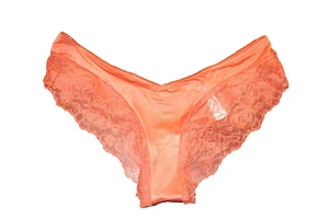 M ❤️ Victoria's Secret MID-Waist BRAZILIAN CHEEKY SATIN LACE Panties ❤️ STRETCH - Picture 1 of 3