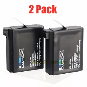 2 Pack Genuine Battery AHDBT-401 For GoPro Hero 4 Silver Black Sport Camera - Picture 1 of 2