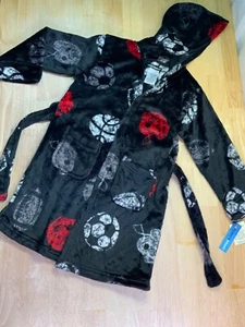 New Boy's Climate Smart Hooded Robe Sz S-4/6 Sports Theme--Very Soft!!* - Picture 1 of 3