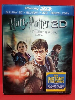 Harry Potter 3D Deathly Hallows Part 2 Blu-Ray 4 Disc Combo Lenticular Sleeve - Image 1 of 3