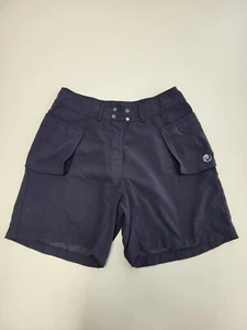 TT729 WOMENS NIKE NAVY BLUE CARGO SHORTS UK L 12 W30 EU 40 - Picture 1 of 3