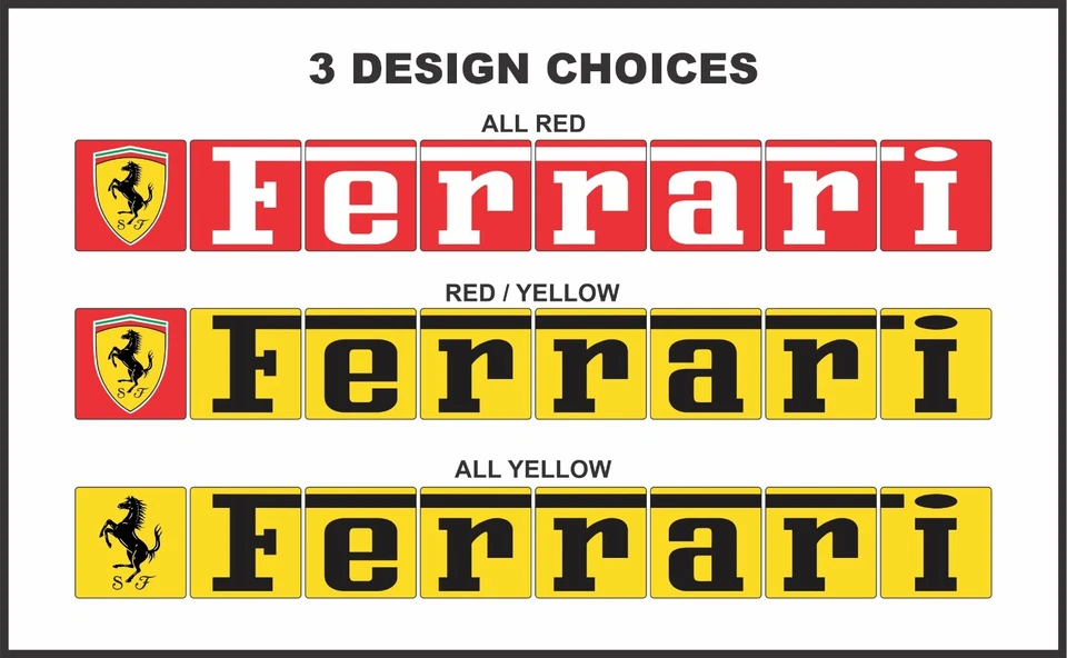 8-Foot (96 inches) Ferrari Racing Vintage Reproduction Tile Signs - BIG DESIGN - Image 1 of 4
